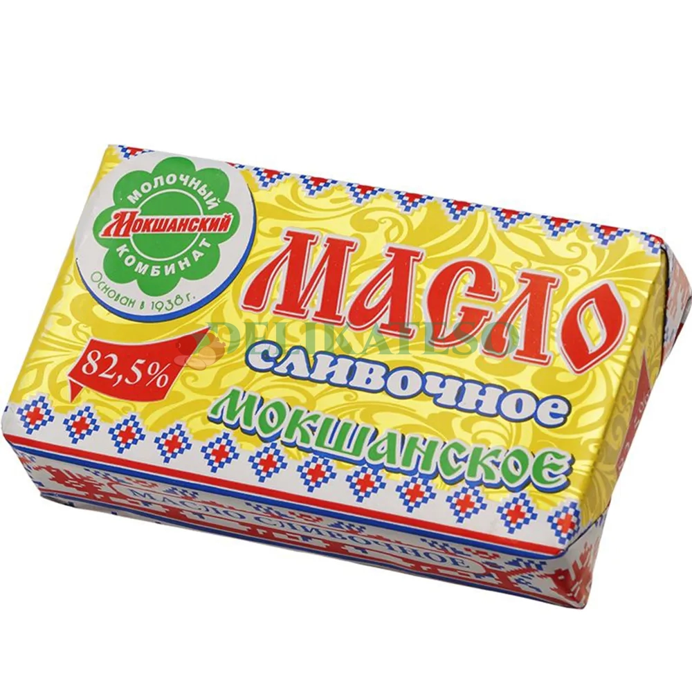 Масло сливочное Мокшанское несоленое 82.5% жир. 185г