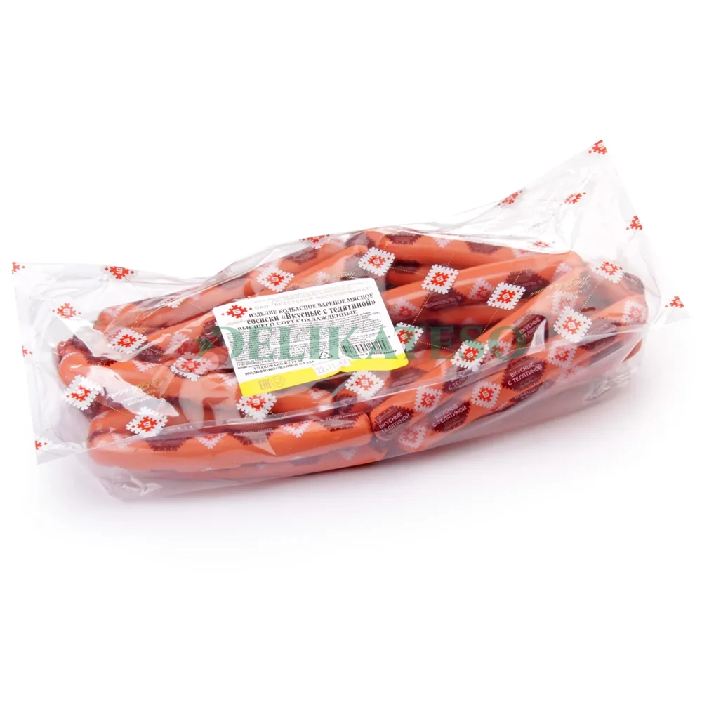Сосиски "ВКУСНЫЕ С ТЕЛЯТИНОЙ" БРЕСТ ~670г