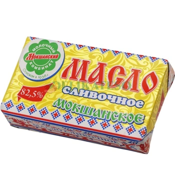 Масло сливочное Мокшанское несоленое 82.5% жир. 185г